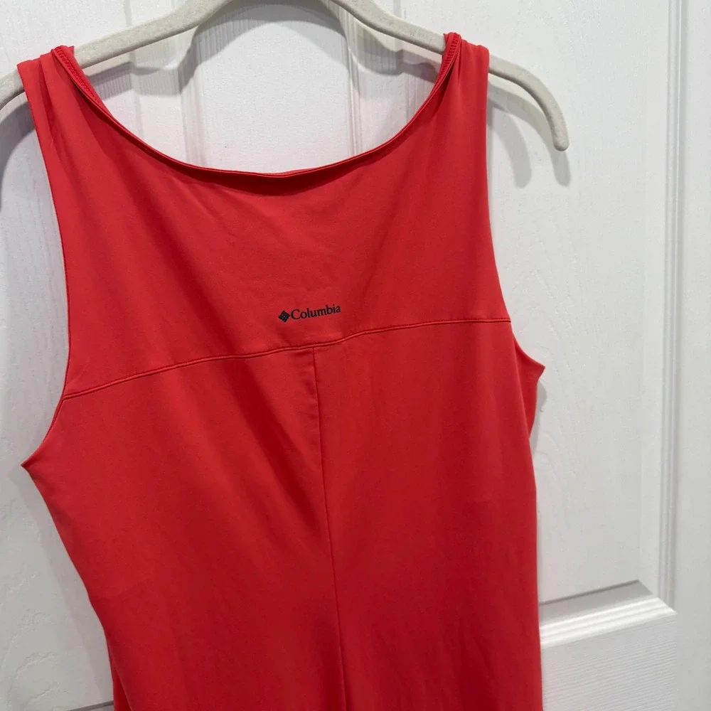 Columbia Sportswear Womens Red Sleeveless V-Neck Maxi Dress Side Slit Medium - Picture 5 of 9